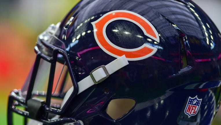 Image of a Chicago Bears helmet.