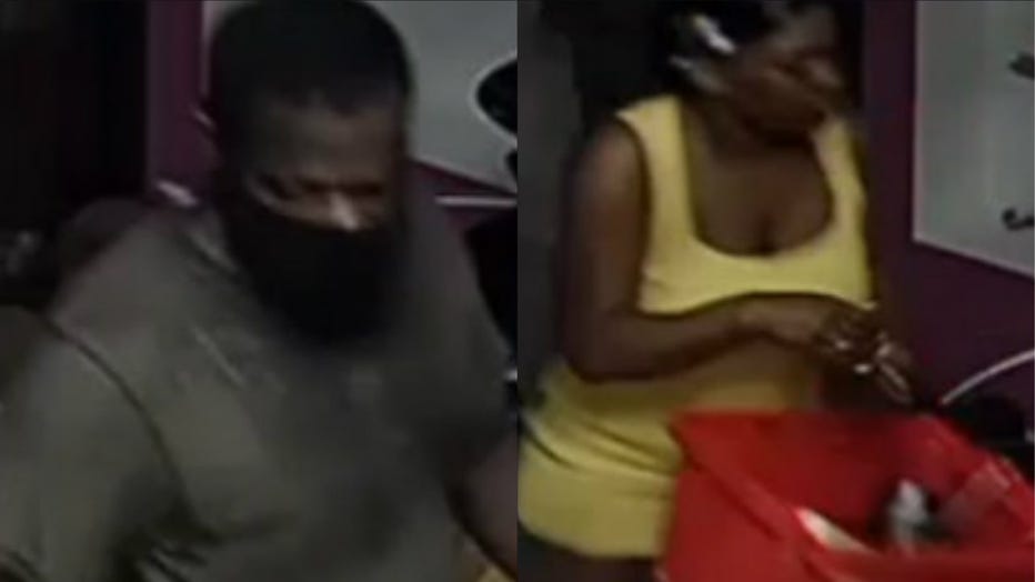 Surveillance photos of salon robbers