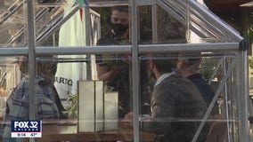 Restaurants along Fulton Market open domes, mini houses