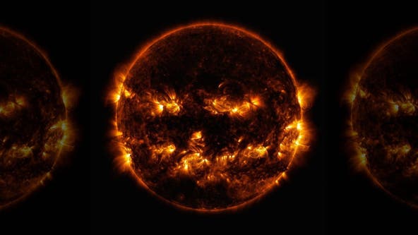 Spooky 'Halloween' sun seen in NASA image