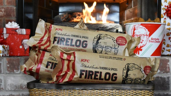 Walmart exclusively nabs KFC's coveted chicken-scented firelogs