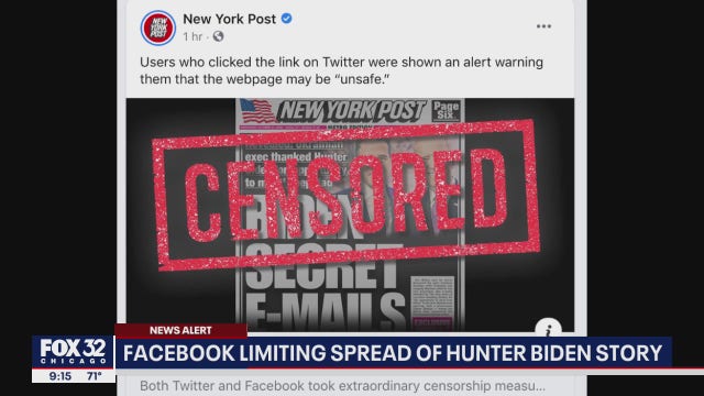 Facebook, Twitter limiting spread of New York Post story about Hunter Biden
