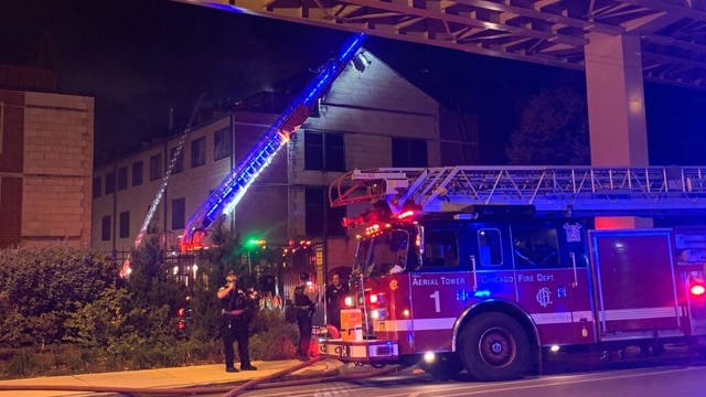 South Loop town house fire displaces residents