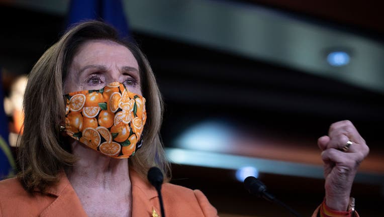 Speaker of the House Rep. Nancy Pelosi (D-CA) during the Weekly News Conference on Capitol Hill on Oct. 8, 2020 in Washington, D.C. (Photo by Tasos Katopodis/Getty Images)