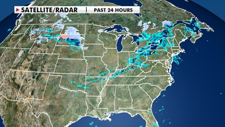 Satellite and radar for last 24 hours