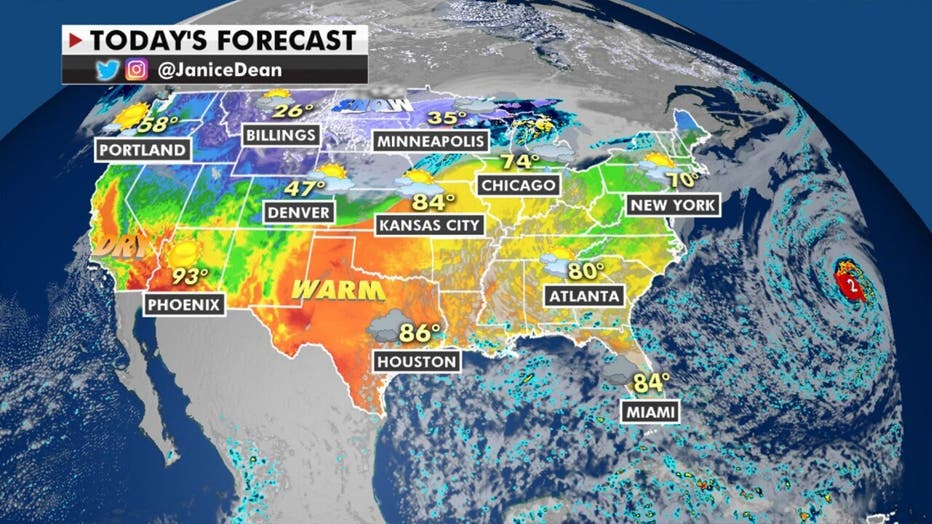 National forecast for Thursday