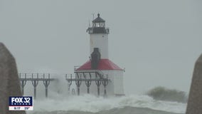 Waves up to 14 feet high expected to flood lakeshore through Tuesday