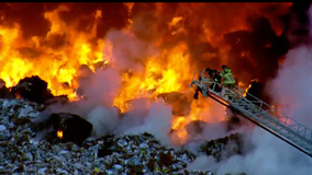 Shelter-in-place lifted after fire at recycling plant in NE Houston