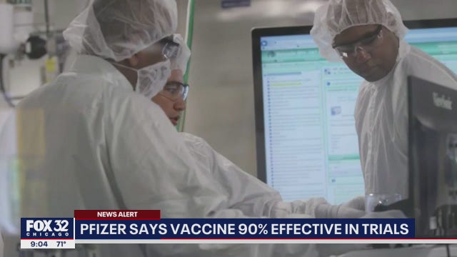 Pfizer says COVID-19 vaccine appears to be 90% effective