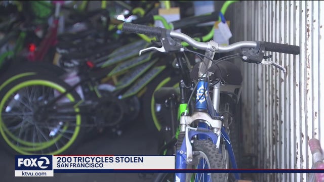 200 tricycles stolen from SF firefighters were to be kids' gifts