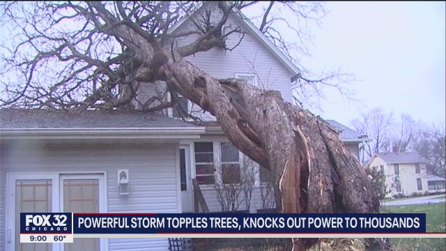 Strong storm blows through Chicago area, leaves behind damage