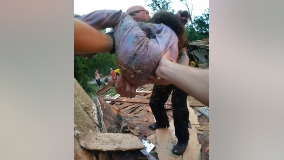 Video shows aftermath of house explosion in northwest Indiana