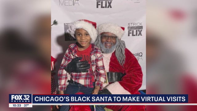 Chicago's 'Black Santa' making visits to children this year via Zoom