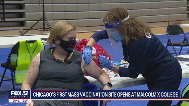 Chicago's first mass vaccination site is up and running
