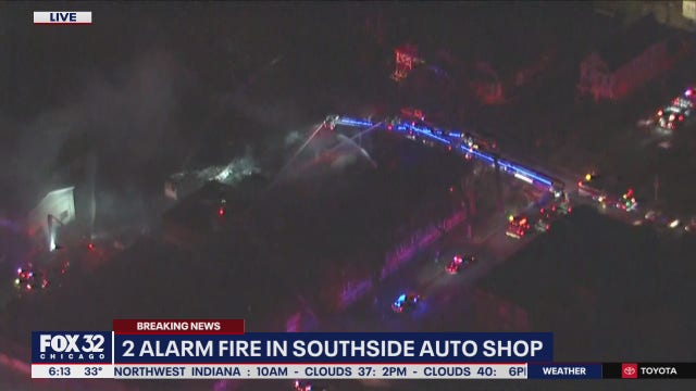 Firefighters extinguish blaze at Englewood auto shop