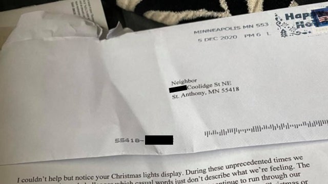Minnesota resident's Christmas light display shamed for 'harmful impact' to community in anonymous letter
