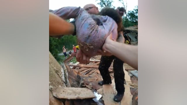 Video shows aftermath of house explosion in northwest Indiana