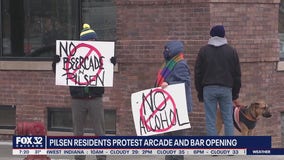 Pilsen residents protest opening of arcade, bar