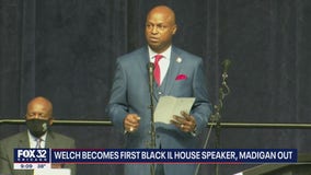 Welch becomes first Black Illinois House speaker, replacing Madigan