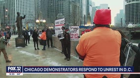 Chicago demonstrators react to unrest in D.C.