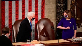 Pence, Pelosi share 'elbow bump' following Biden certification vote