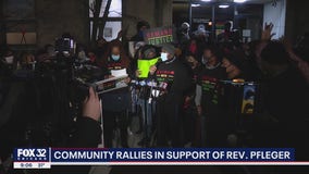 Community members gather on Chicago's South Side to rally around Pfleger amid sexual abuse allegation