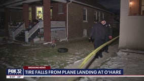 Plane wheel lands in yard of Jefferson Park home: police