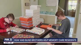 Partially deaf, blind brothers team up to give beautiful gifts to memory care patients in Oak Lawn