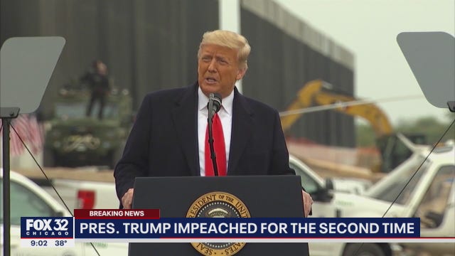 Trump impeached in historic second charge after Capitol riot