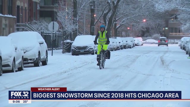 Winter storm dumps nearly 6 inches of snow on Chicago