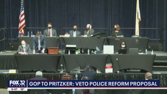 Illinois Republican lawmakers urge Pritzker to veto police reform proposal