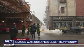 Aragon Ballroom wall topples under weight of snow