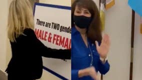 Marjorie Taylor Greene puts up anti-transgender sign outside office in feud with Illinois congresswoman