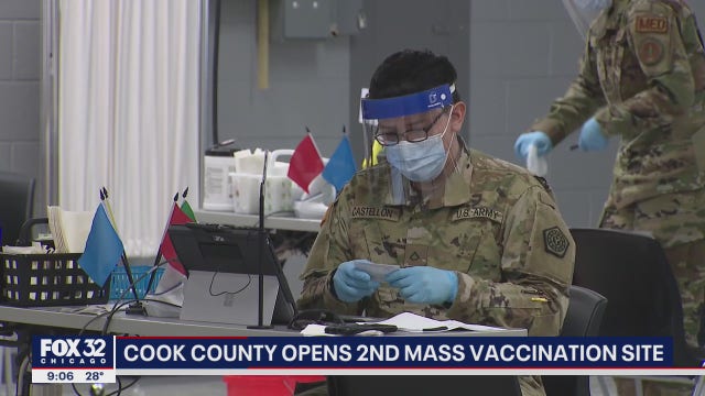 Second mass vaccination site in Cook County opens at Triton College