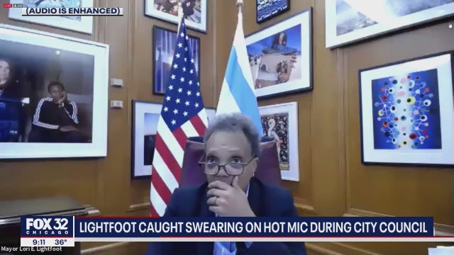 Lightfoot caught muttering profanity on hot mic during Chicago City Council meeting