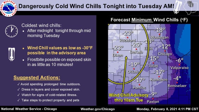 Nearly 3 more inches of snow falls on Chicago, bitter cold to follow