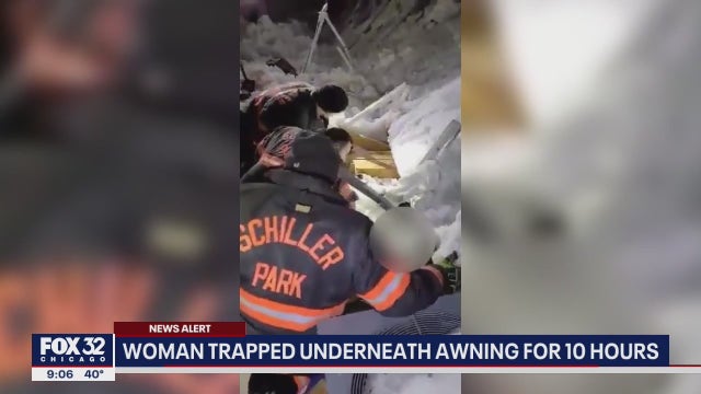 Schiller Park woman survives after being trapped underneath awning for 10 hours