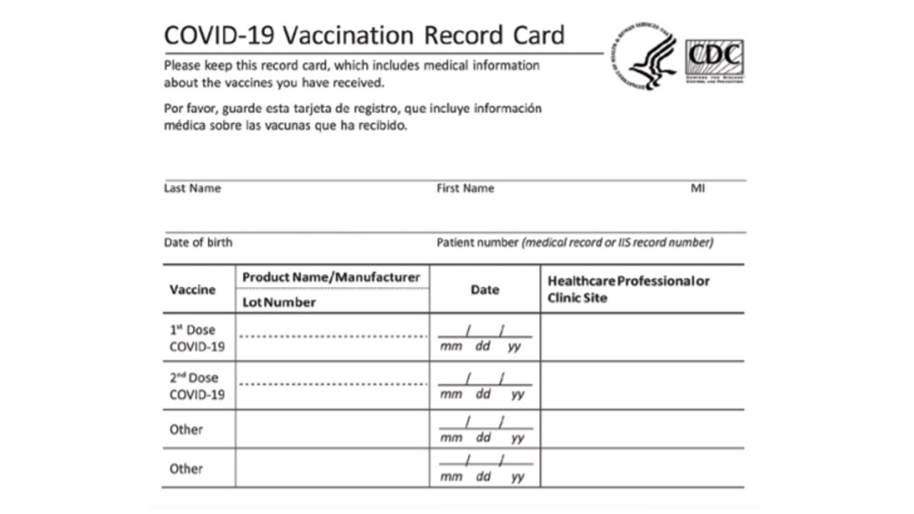 Free Lamination for Vaccination Cards
