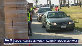 Aurora gives away free food to 1,200 families at pop-up pantry