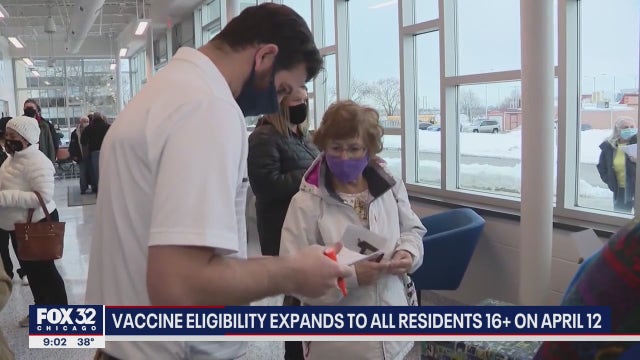 Illinois to expand vaccine eligibility to all non-Chicago residents, 16 and older