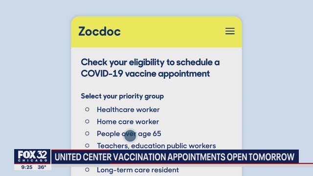 United Center vaccination appointments open Thursday