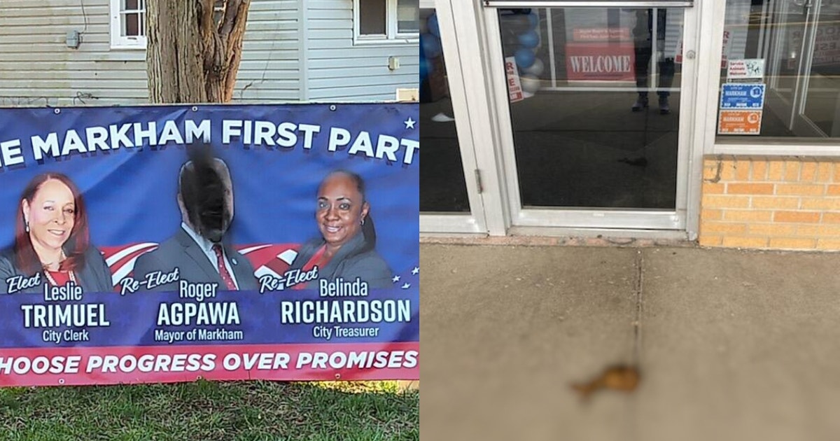 Vandals destroy campaign signs of Markham mayor, leave behind suspected ...