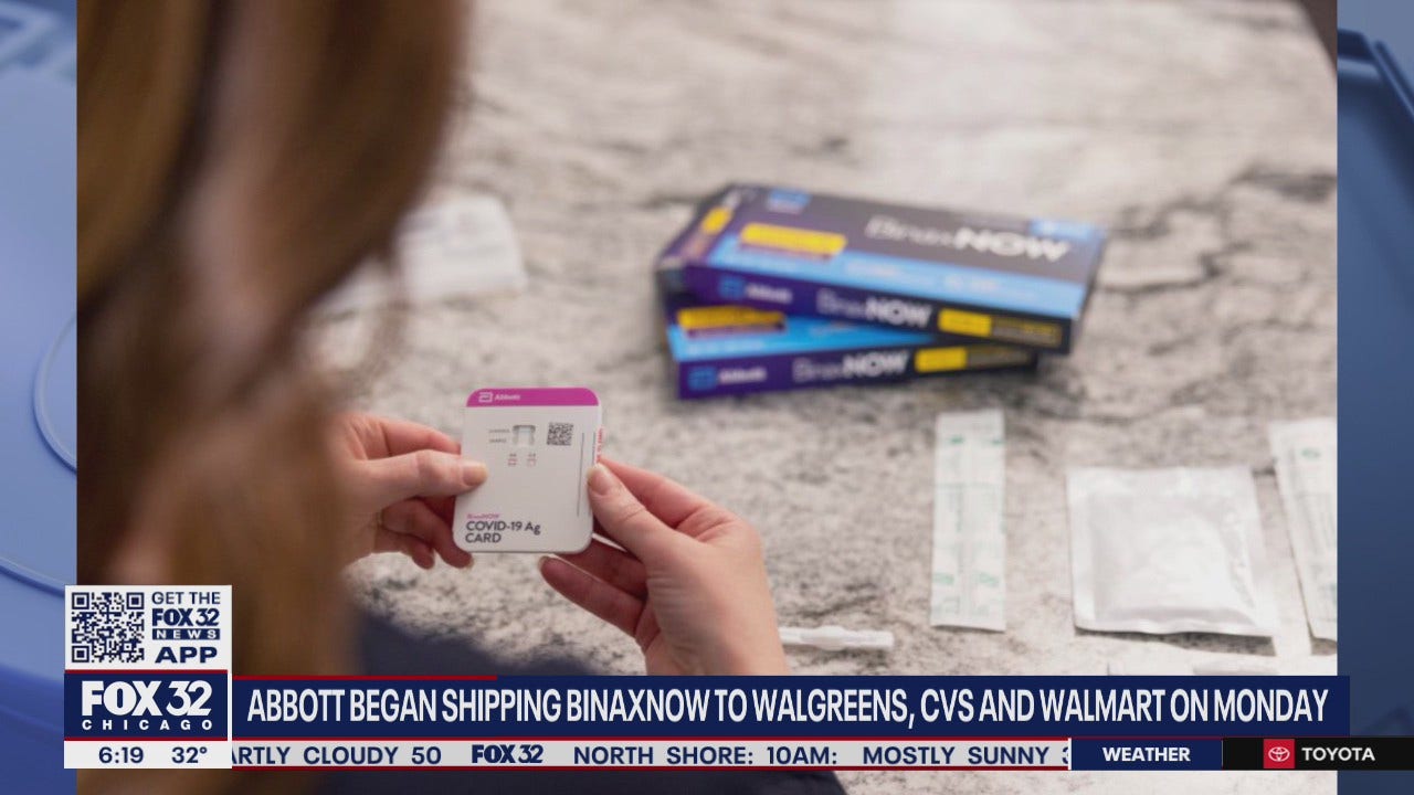 Abbott to ship BinaxNOW coronavirus self test to Walgreens, CVS and ...