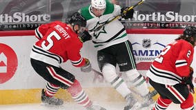 Comeau, Hintz lead Stars past Blackhawks, 5-1