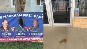 Vandals destroy campaign signs of Markham mayor, leave behind suspected human feces