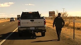 New Mexico police officer shot in the head during routine stop, video shows