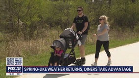 After spring snow and cool weather, Chicago area residents enjoying the warmth