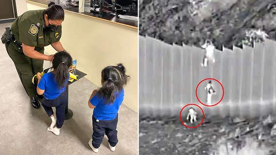 Fox News obtains photo of 2 girls rescued after being dropped over border wall