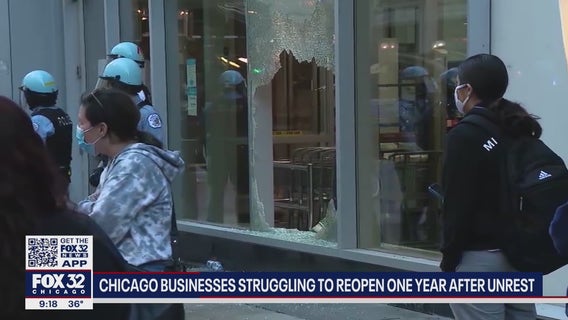 Chicago businesses struggling to reopen one year after unrest