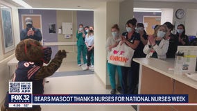 Chicago Bears mascot visits local nurses for National Nurse's Week